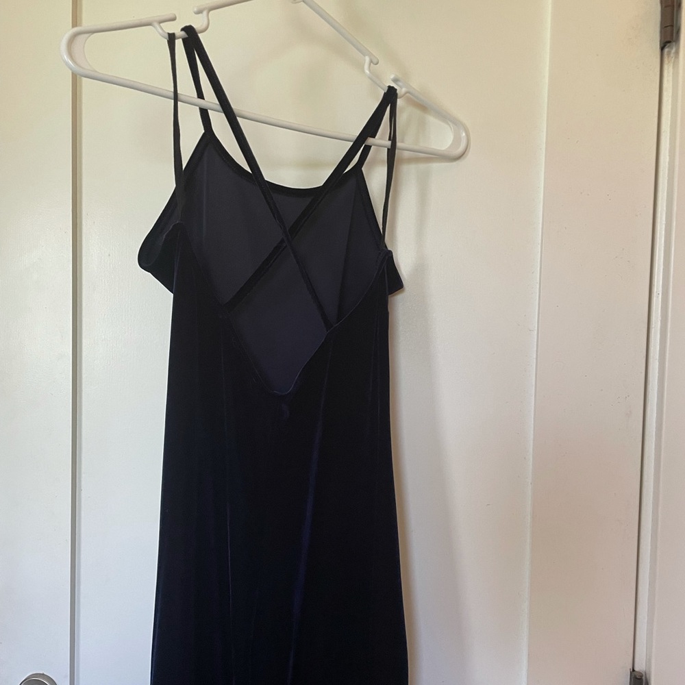 Hot Kiss Velvet Blue Dress